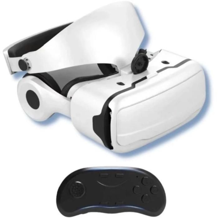 Casque de réalité virtuelle, 3D, expérience immersive, audio haute définition, réglable, conception ergonomique, blanc
