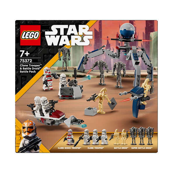 Pachet de luptă Star Wars™ Clone Trooper™ și Battle Droid™ 75372