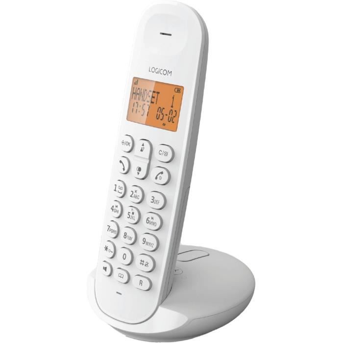 Draadloze vaste telefoon - LOGICOM - DECT ILOA 155T SOLO - Wit - Met antwoordapparaat