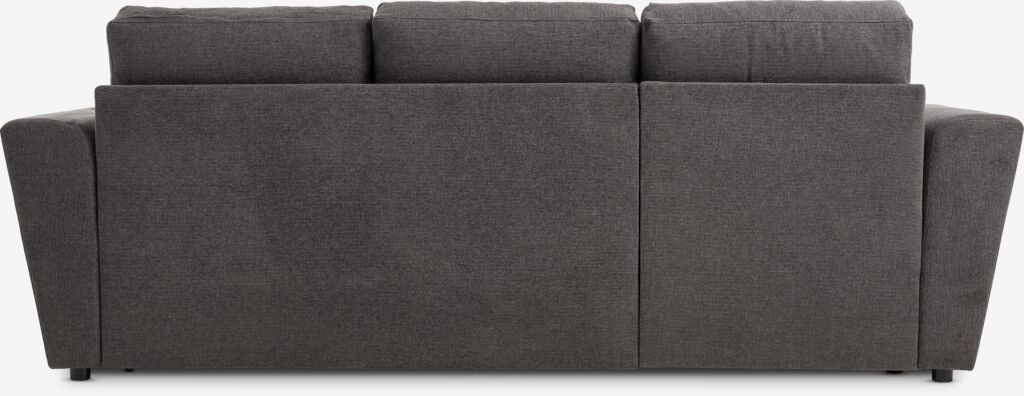 VEJLBY Sofa-lova su šezlongu VEJLBY tamsiai pilko audinio