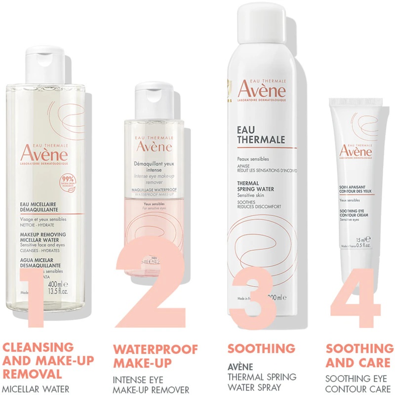„Avène Skin Care“ dviejų fazių makiažo valiklis jautrioms akims