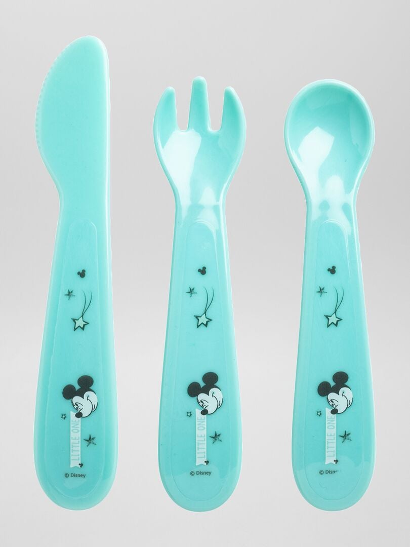 Mickey Mouse bestekset van 3 - blauw