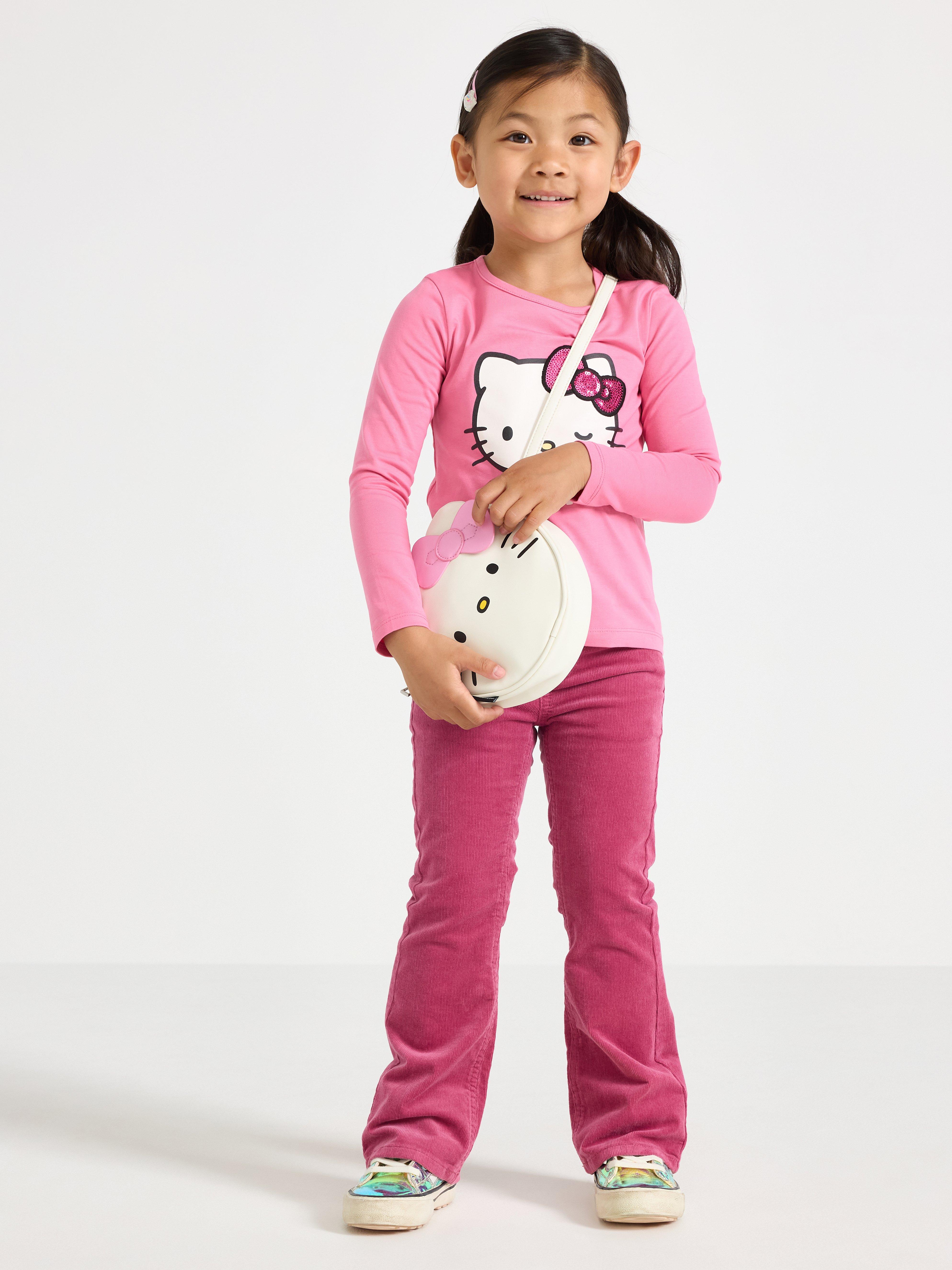 Růžový top s dlouhým rukávem Hello Kitty