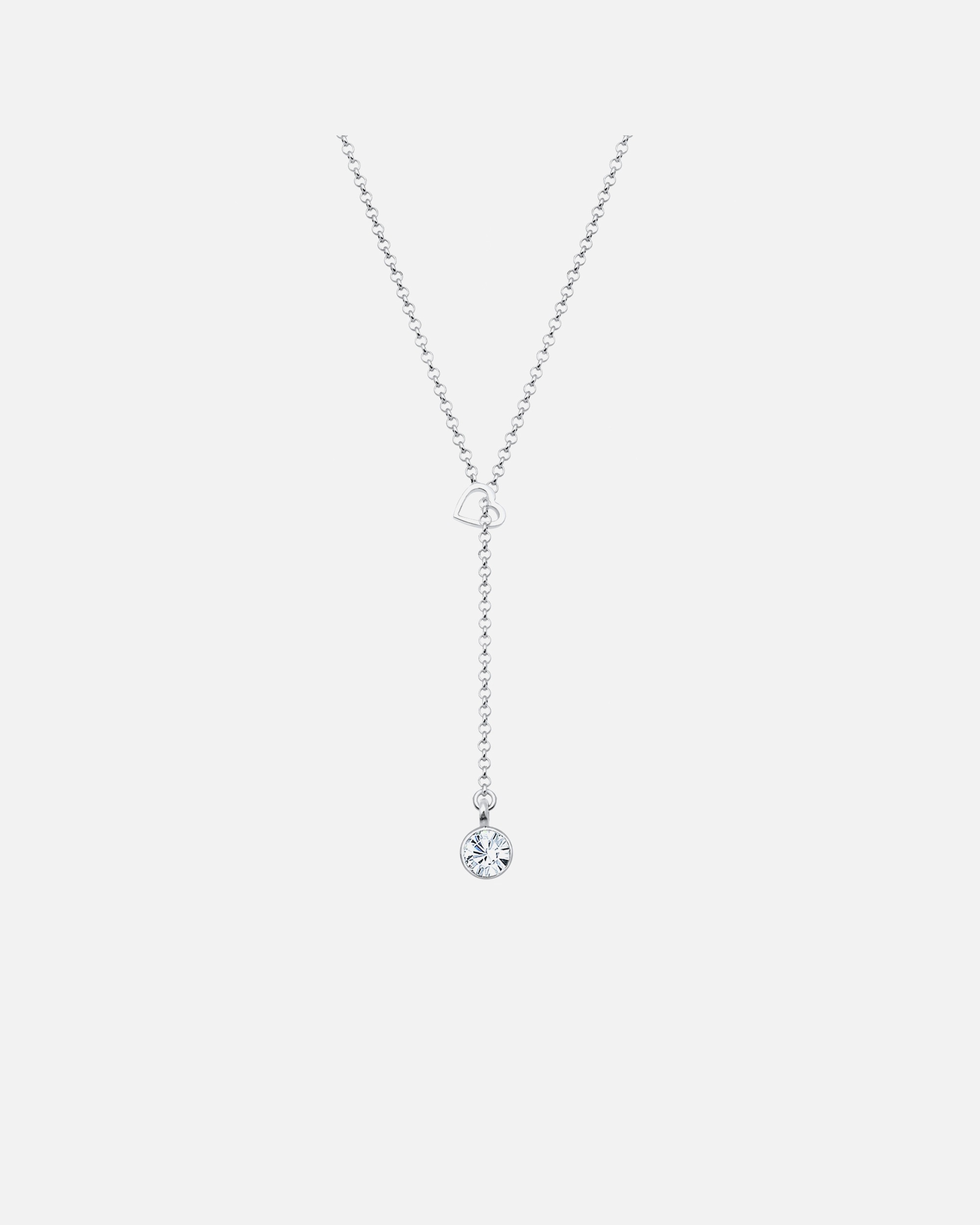 Elli Femme Coeur Filigrane de Cristal - (925/1000) Argent