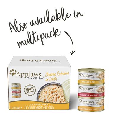 Applaws Kylling i kraft til voksne katter i boks, 156 g