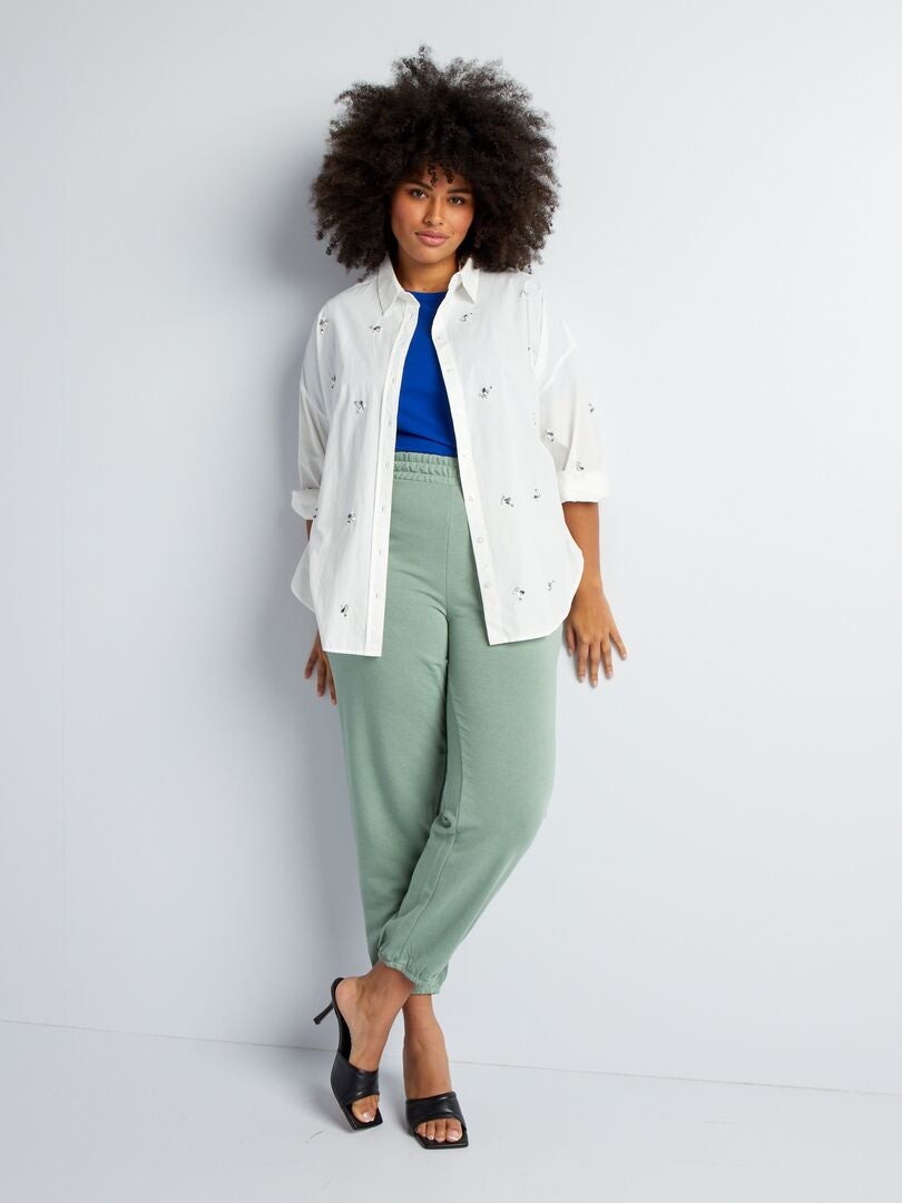 Fleece joggingbroek - GROEN
