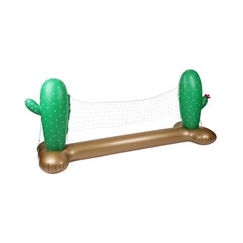 Inflatable and Floating Volleyball Net for Pool & Beach - Cactus Design - 274x165x37 cm