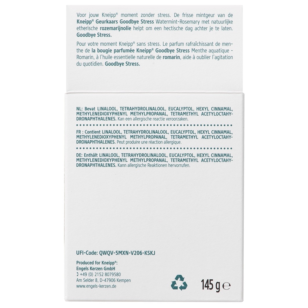 Kneipp geurkaars “Goodbye Stress” – 145 g