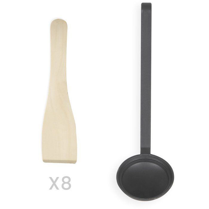 Piastra per crêpe e griglia 2 in 1 - LIVOO - DOC349N - 1500 W - Prepara 8 mini crêpe (diametro 11,5 cm) - Senza PFAS - Nero