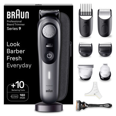Braun Professional Beard Trimmer Series 9 BT9420 Pakke Skjeggtrimmere 1 enhet 1 enhet