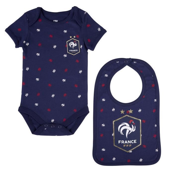 Body babero para bebé niño FFF - Colección oficial de la selección francesa de fútbol