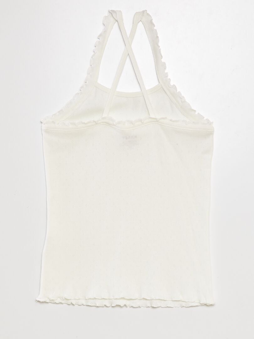 Blusa de alcinha com babados - BRANCA