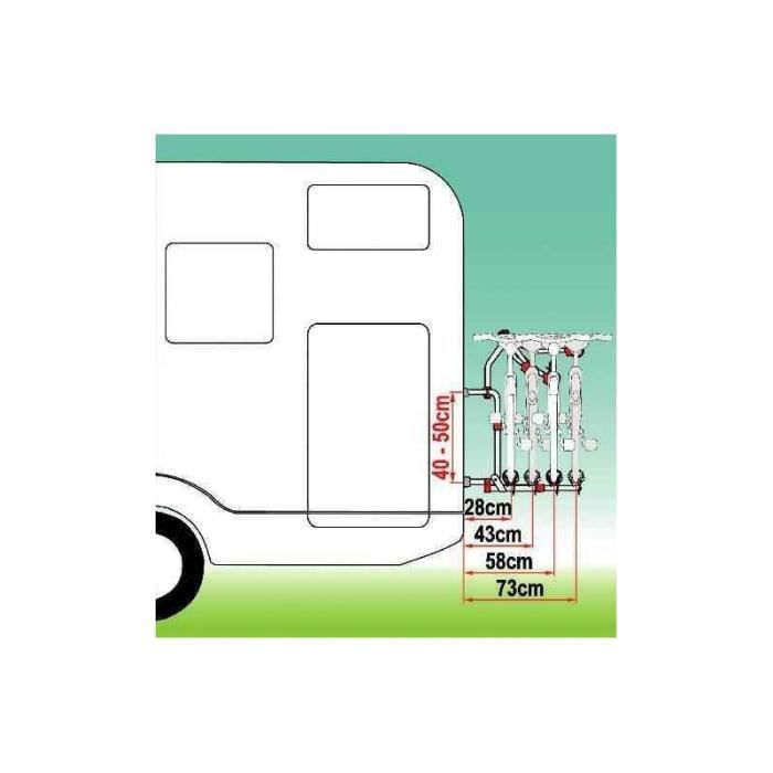 Portabicicletas - GENÉRICO - CARRY Bike PRO Compact - Blanco - 2 bicicletas - Montaje en enganche