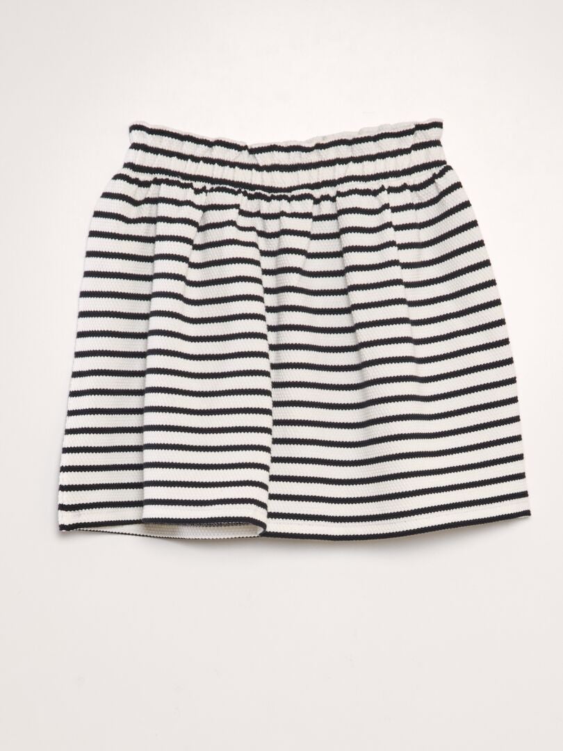 Korte uitlopende rok - BEIGE