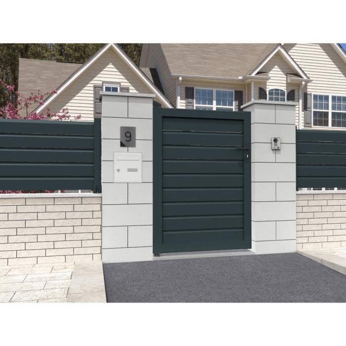 Privacy screen gate, anthracite grey, W 1000 x H 1407 mm