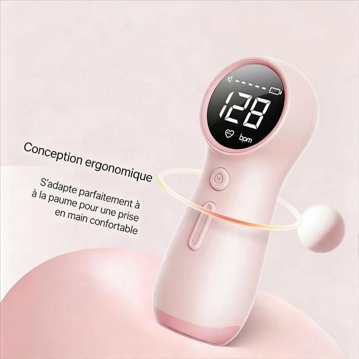 High-sensitivity 2.5MHz audio baby monitor with LCD screen, fetal monitoring, heartbeat monitor, portable, gel kit included