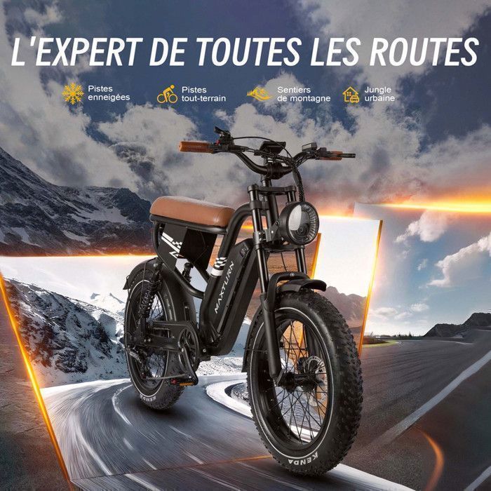 Electric bike - Maxturn MX10 - 500W motor - 48V 13.5Ah battery - 80-100km range - 20