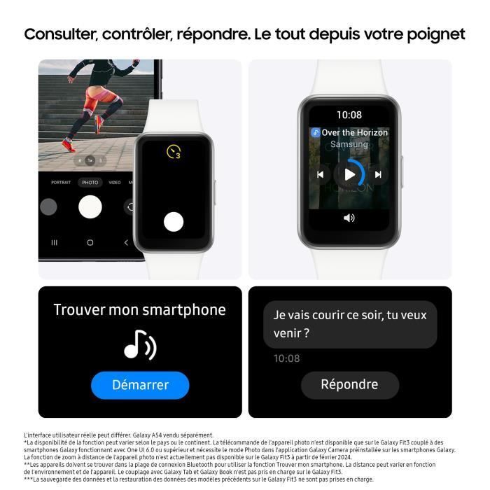 SAMSUNG Galaxy Fit 3 Bracelet Connecté Argent