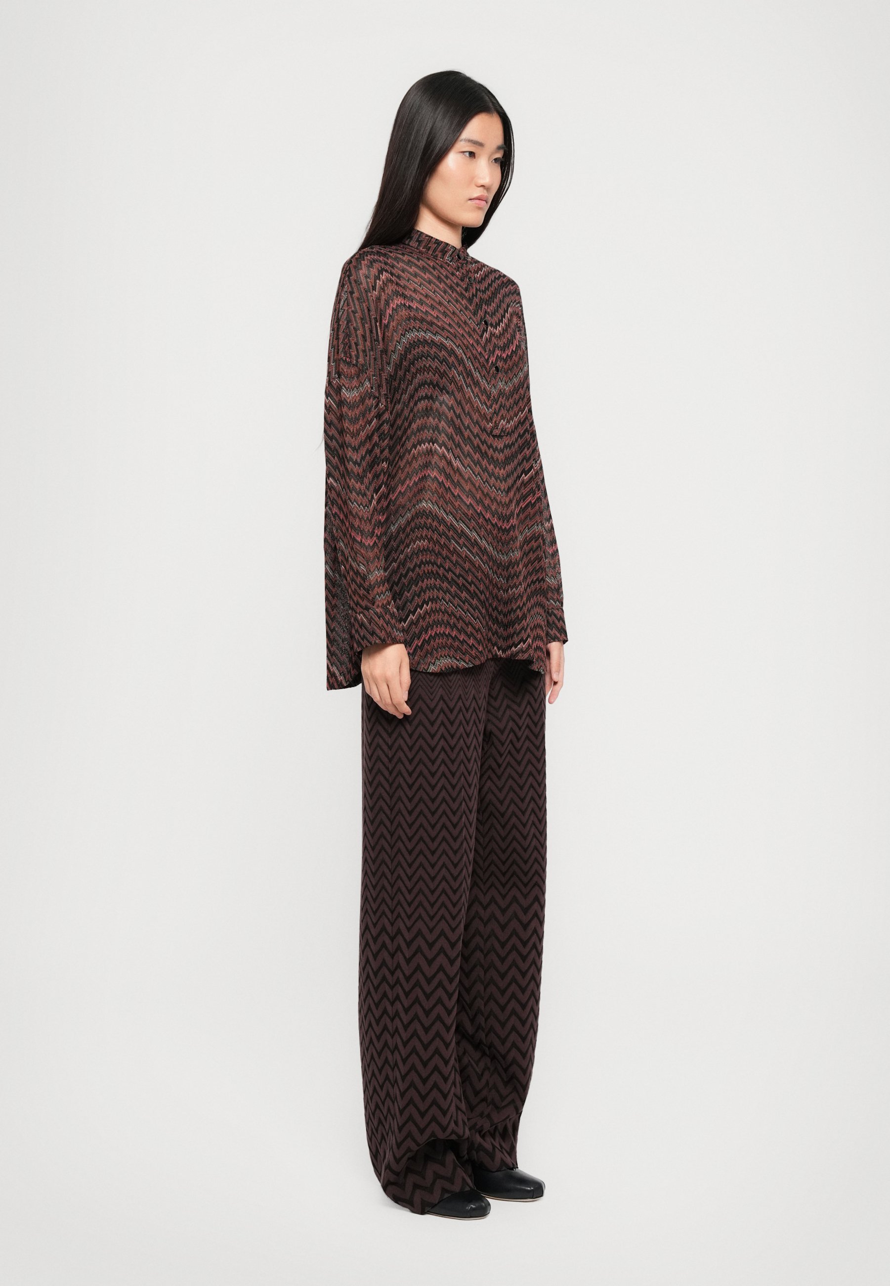 Chemisier Missoni à boutons - noir et marron