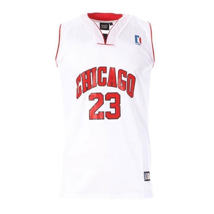 Chicago 23 Maillot de basket Blanc Homme Sport Zone