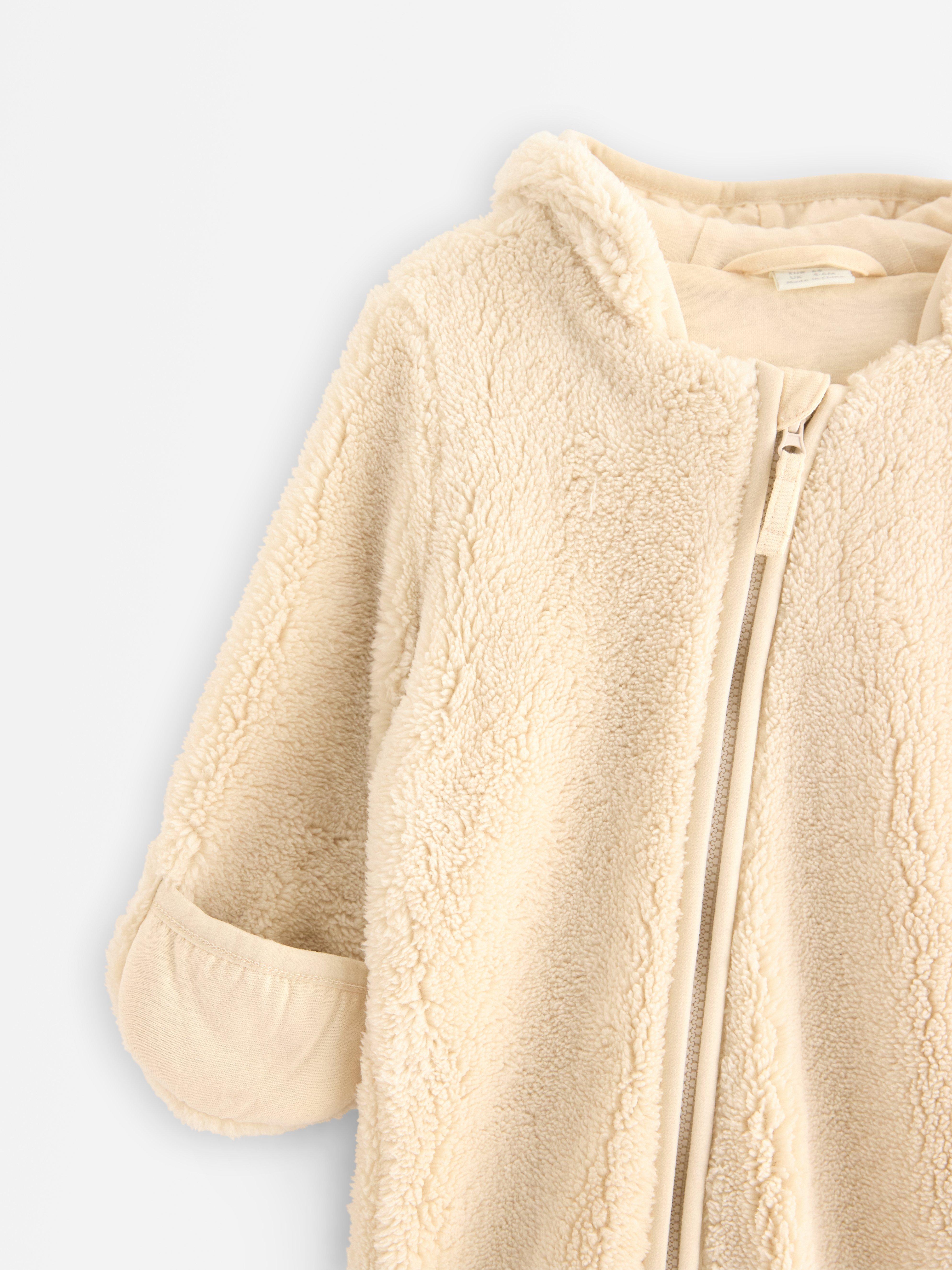 Kjeledress i lue med ører Lys beige