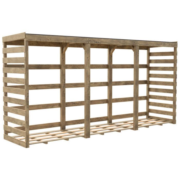 Leñera de madera XXL 356X82X174CM