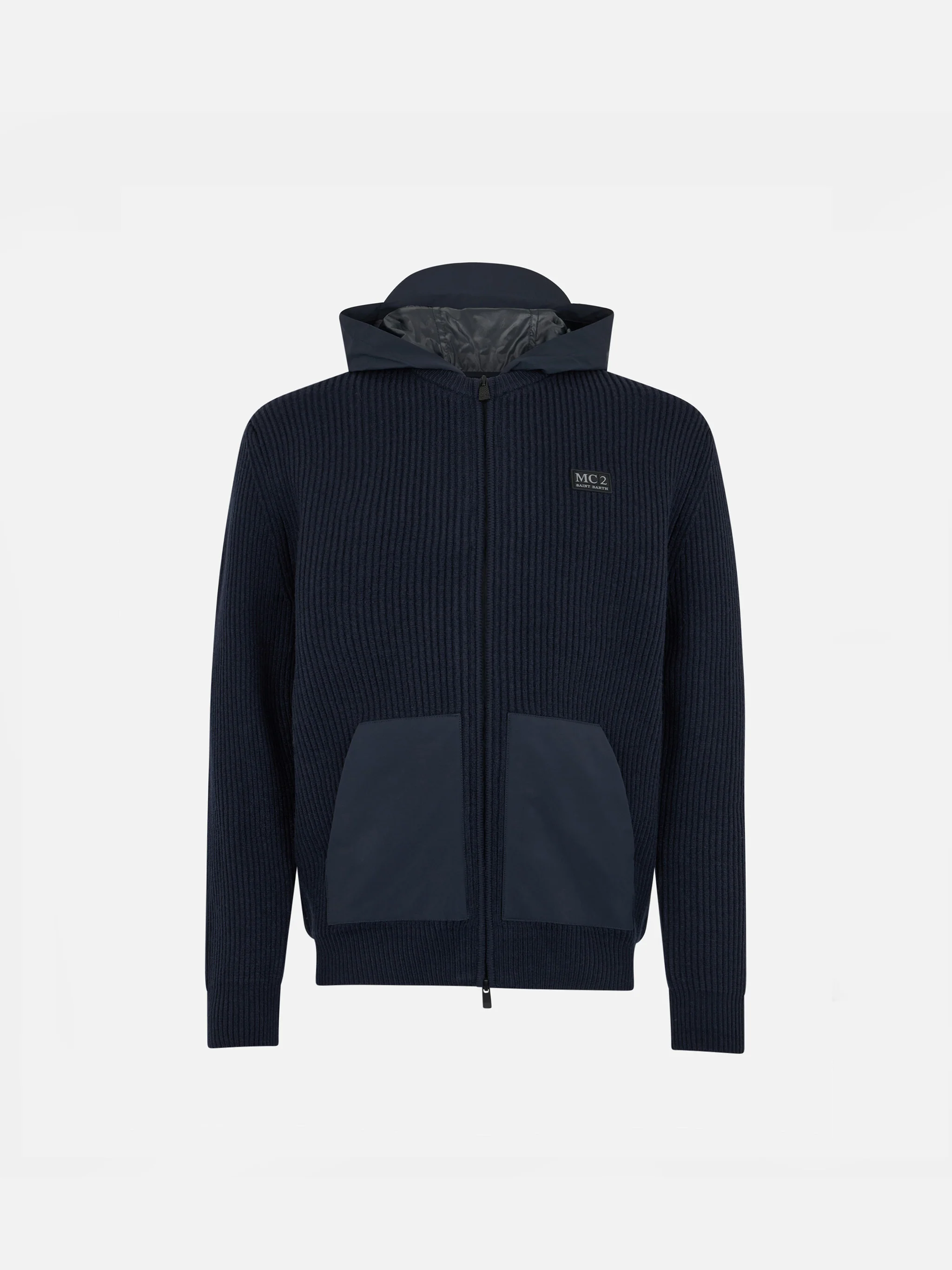 Felpa Full Zip Wiberg Jr con cappuccio e tasche in tessuto tecnico