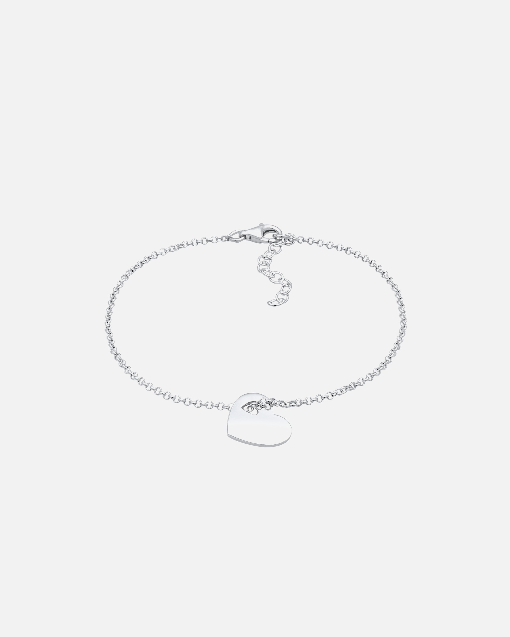 Elli Coeur Pendentif Bracelet Femme 925/1000 Argent