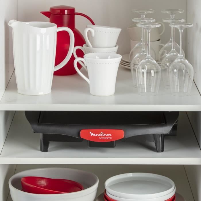 Moulinex Accessimo, Plancha, Compacta, 1800W, Cocina Saludable, Termostato CB560811