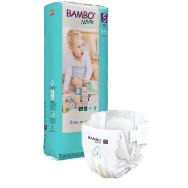Bambo Nature zēnu un meiteņu autiņbiksītes bez smaržvielām, XL iepakojumā, 5. izmērs, 12–18 kg, 44 gab.