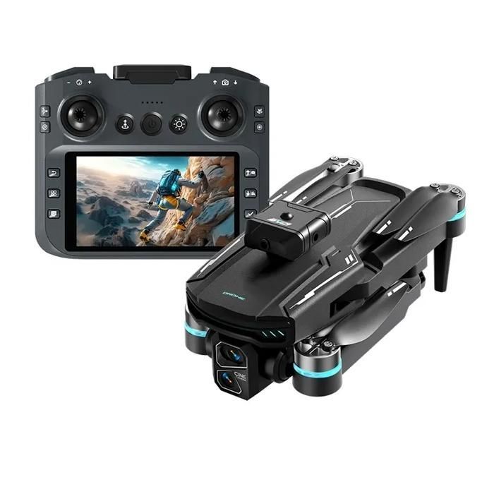 Dron WiFi con cámara dual 4K, estabilizador de imagen, pantalla grande de 4,3