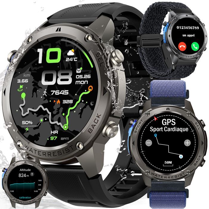 Reloj inteligente para hombre - WENZYLIQUOX - Pantalla AMOLED de 1,43