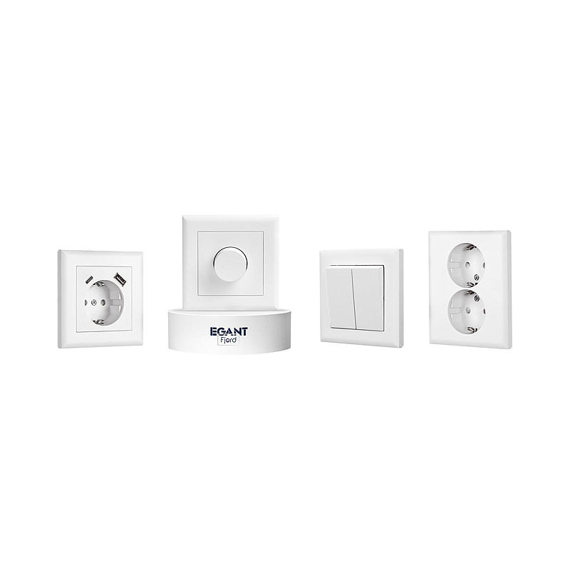 Egant Switch kronvändare Inbyggd vit matt, Egant Fjord