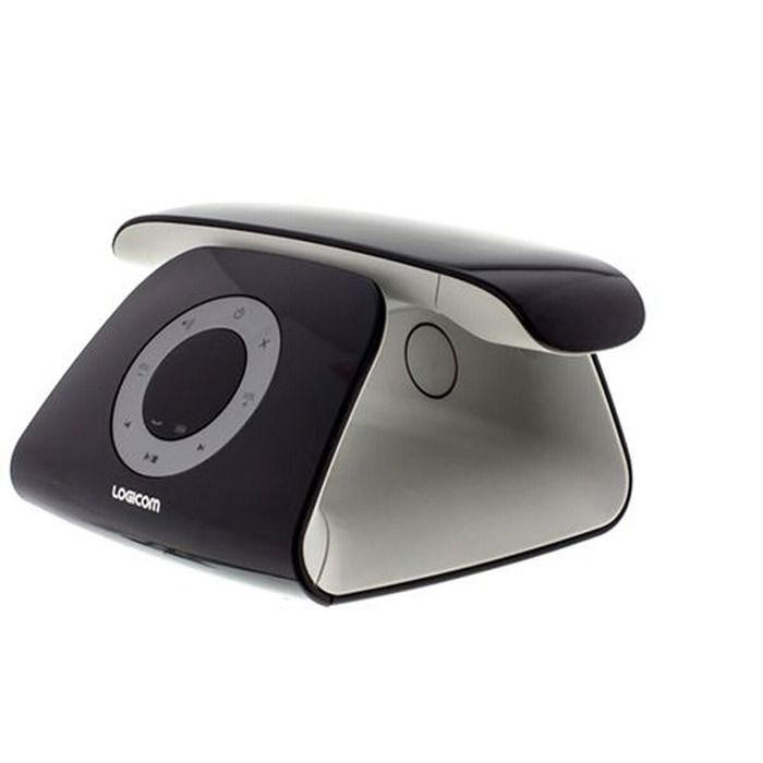 Téléphone fixe sans fil - LOGICOM - Design rétro - Écran rétroéclairé - Mémoire 20 contacts - Noir