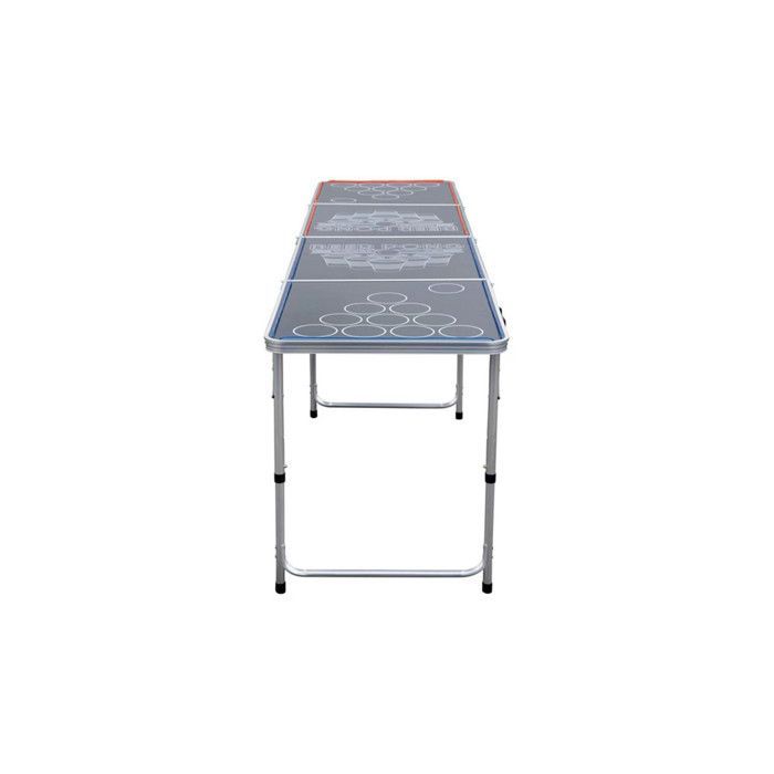 Opvouwbare LED-bierpongtafel - Grijs - Kind - 240 cm - MDF