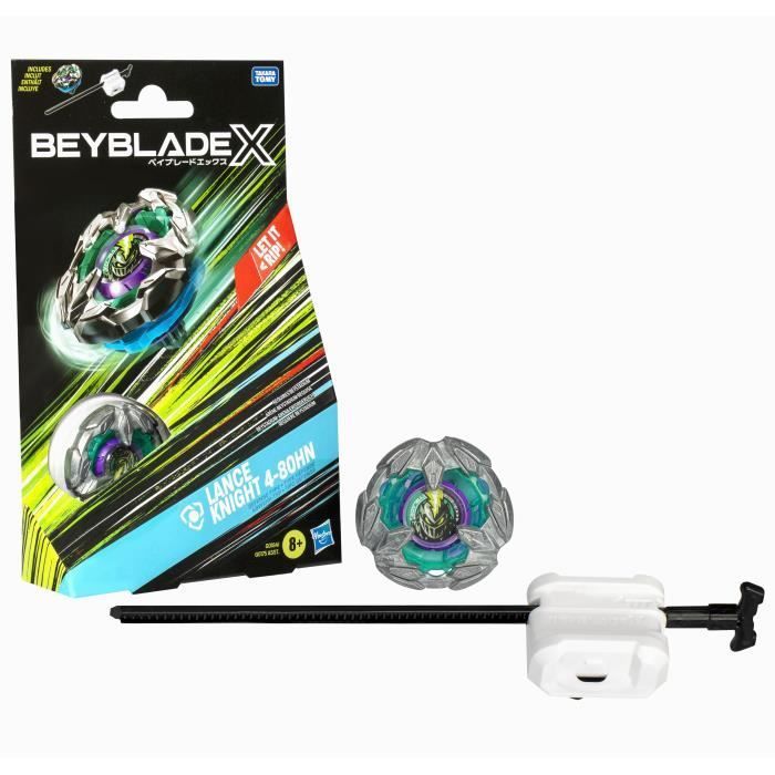 Beyblade X Starter Pack Lance Knight 4-80HN, con trottola da competizione e lanciatore, giocattolo per bambini dagli 8 anni in su
