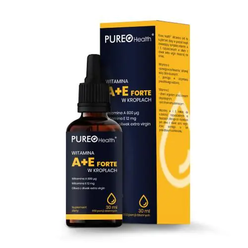 Pureo Health Witamina A+E Forte, 800 mcg + 12 mg, Krople