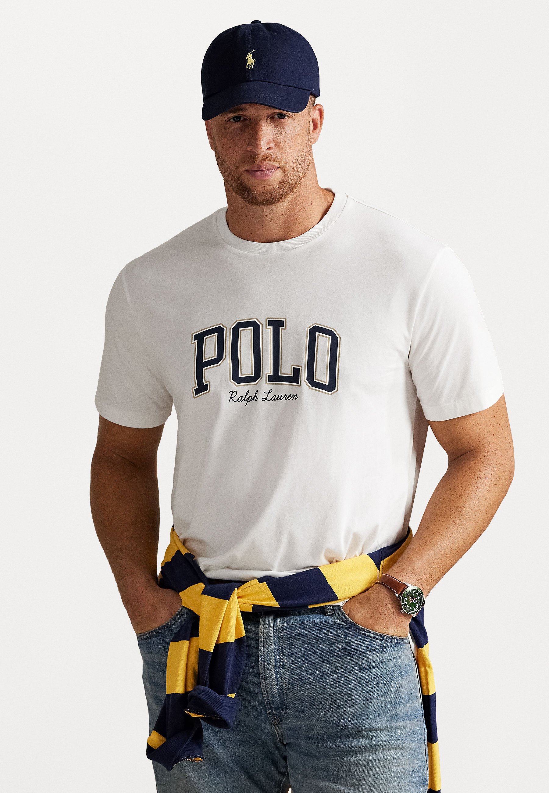 Polo Ralph Lauren Big & Tall LOGO JERSEY T-SHIRT - T-shirt met print - wit