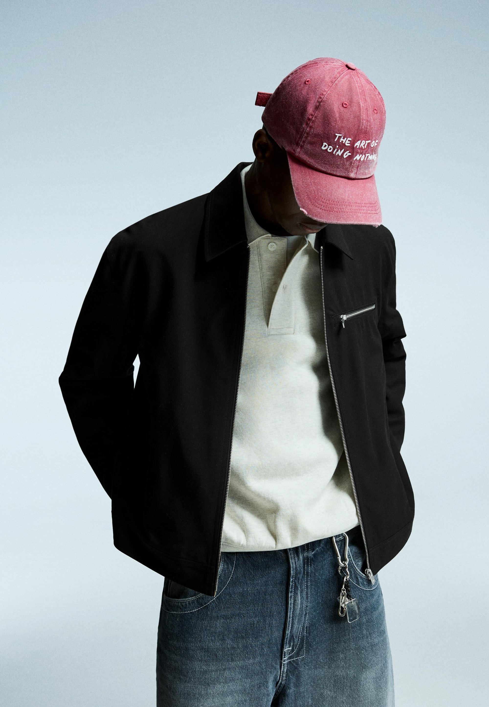 Bershka OVERSHIRT MET RITS - Licht jack - zwart