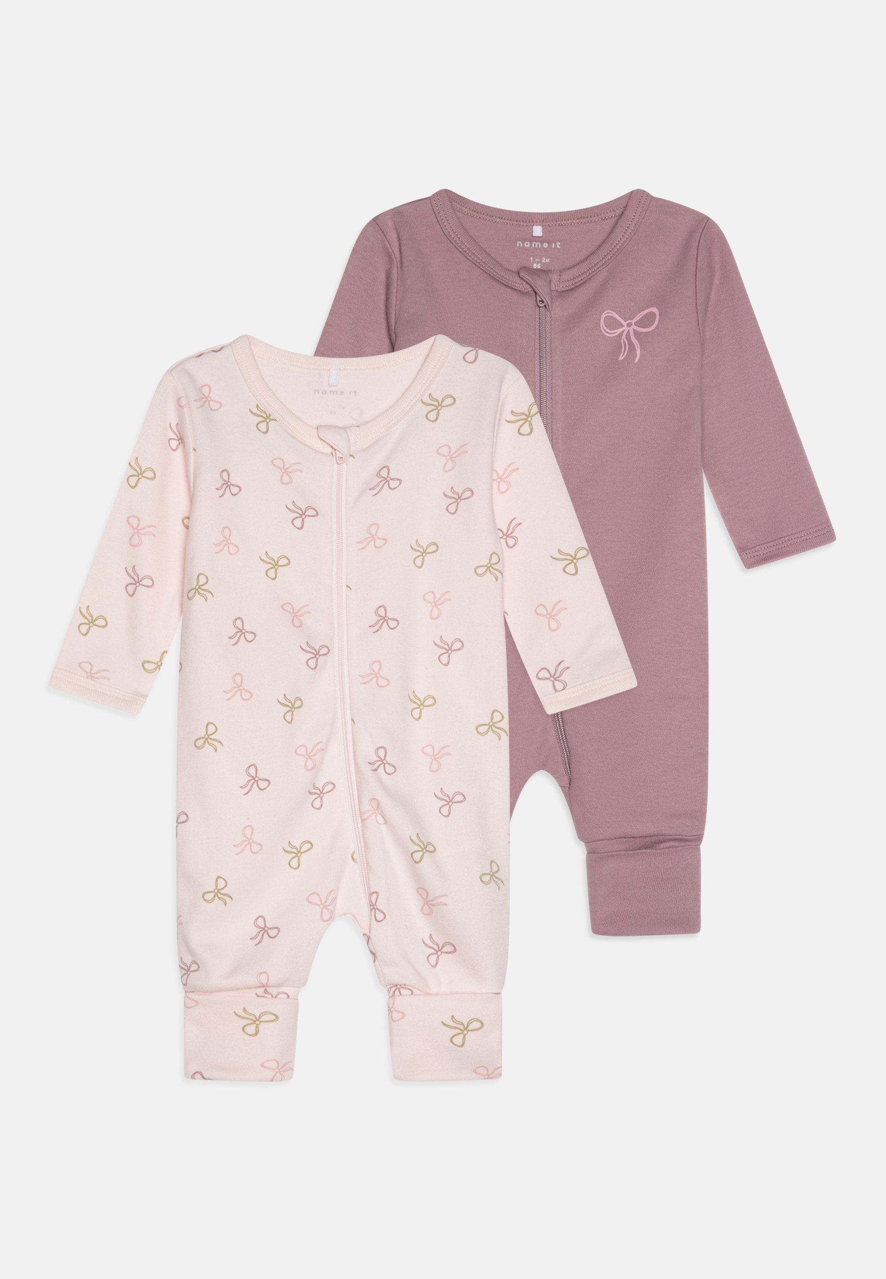 Appelez-le NBFNIGHTSUIT BOW 2 PACK - Pyjamas - rose pâle