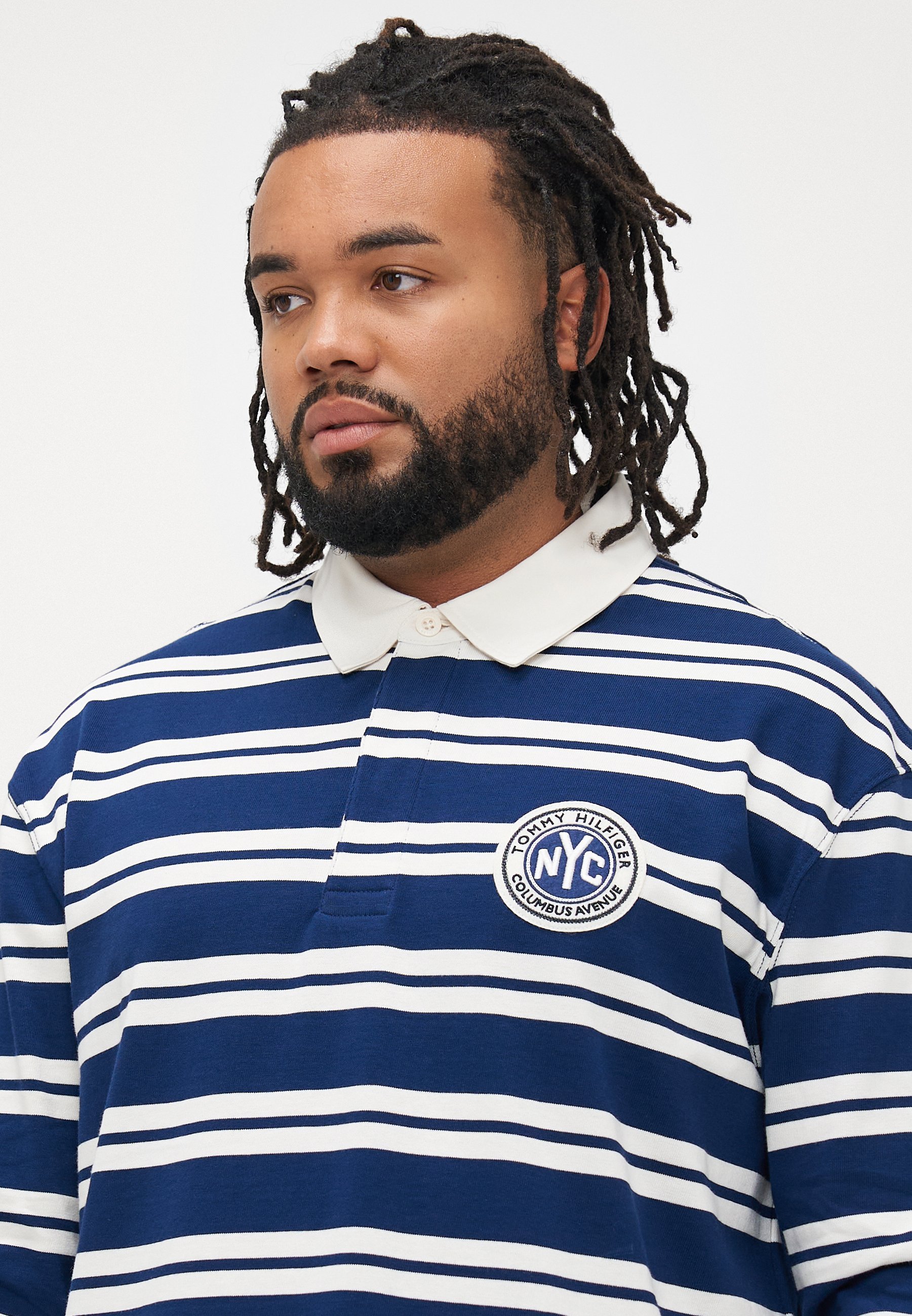 Tommy Hilfiger AUTHENTIC RUGBY STRIPE - Langarmshirt - Elfenbein/Preppy Navy