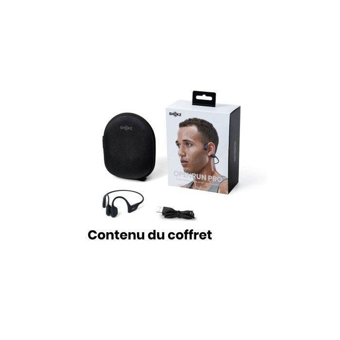 Auriculares de conducción ósea - Shokz - OpenRun Pro - Inalámbricos - Bluetooth - Resistentes al sudor