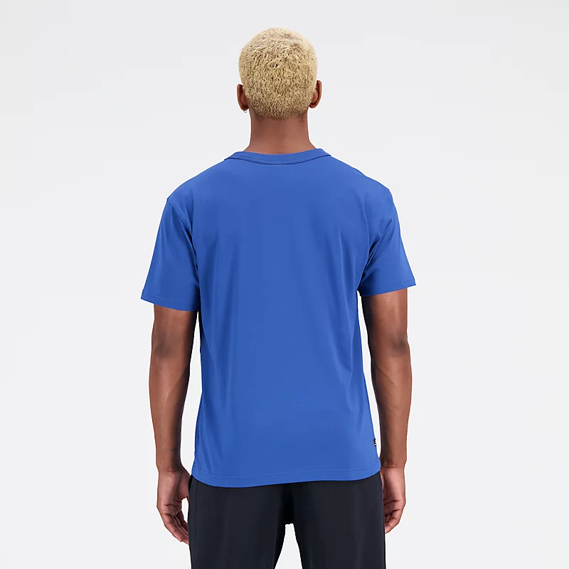 Heren Essentials Reimagined katoenen jersey T-shirt met korte mouwen – Atlantisch blauw