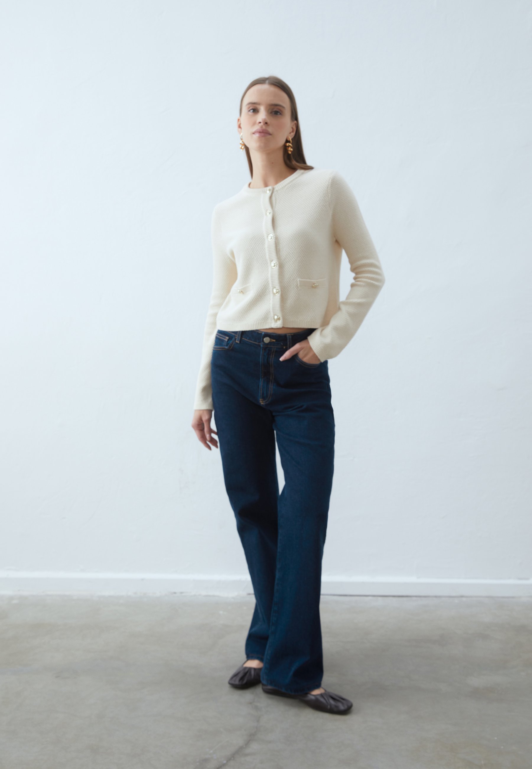 Cardigan Anna Field - color sabbia
