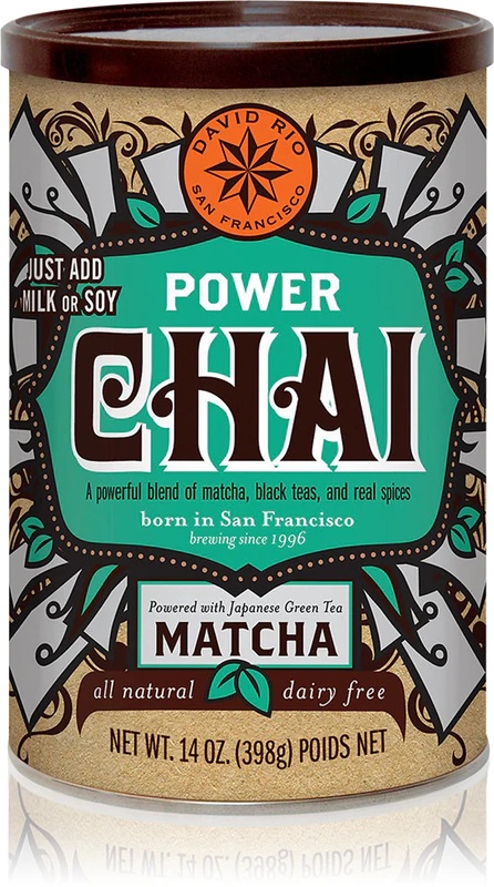 David Rio Power Chai Matcha pulveris dzēriena pagatavošanai, vegāns produkts