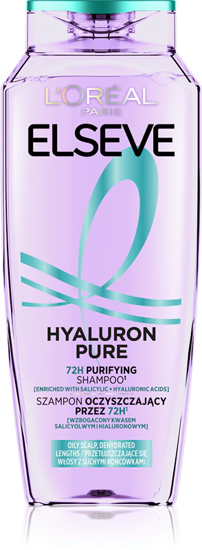 L'Oréal Paris Elseve Hyaluron Pure Hydraterende Shampoo voor een vette hoofdhuid en droge haarpunten