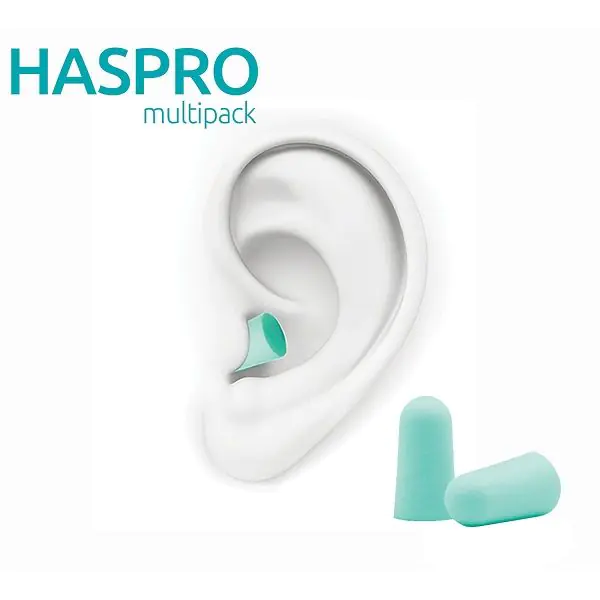 Haspro Multi, Stopery do uszu piankowe, Kolor miętowy
