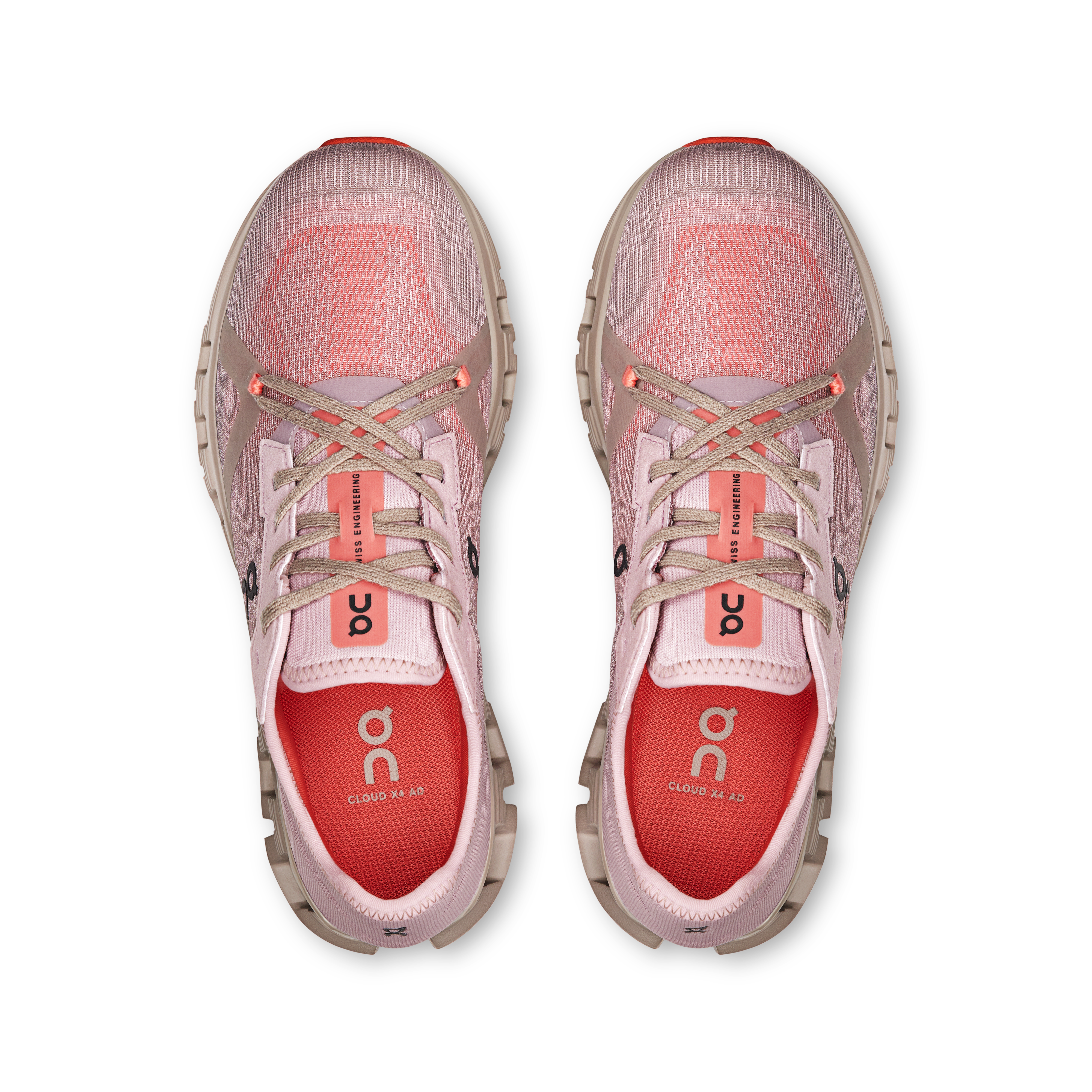 On Cloud X 4 AD Mauve | Saumon pour femme