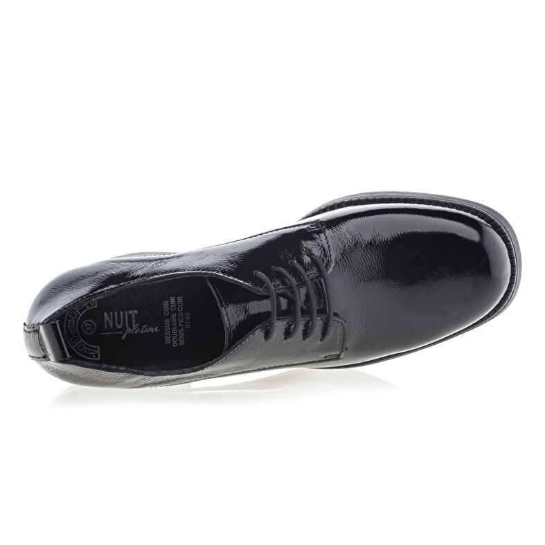 Zapatos de mujer negros con cordones / Zapatos Derby