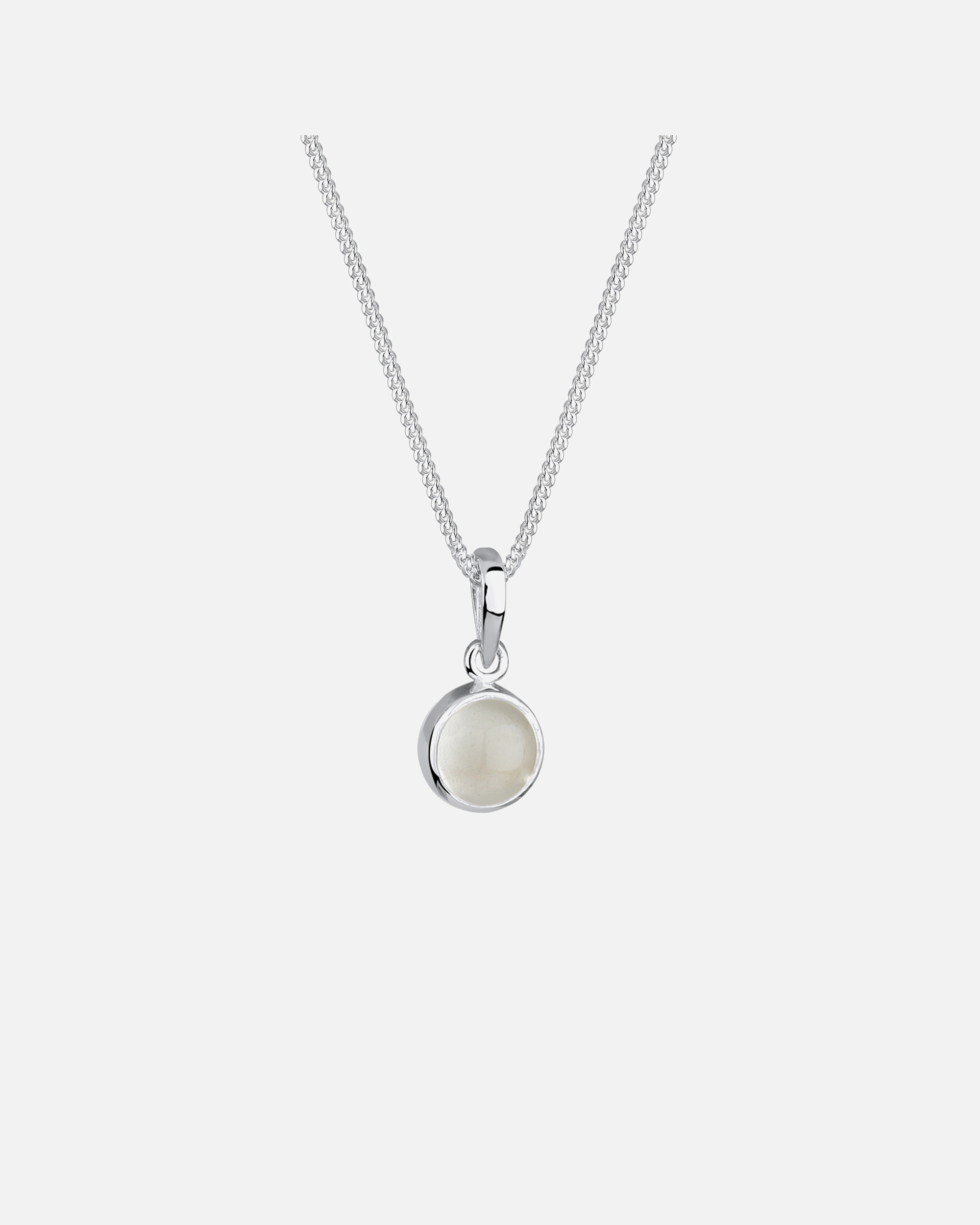 Elli Femmes Pendentif Rond avec Pierre de Lune en Argent Sterling 925
